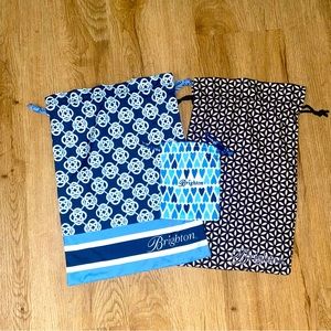 3 Brighton drawstring dust bags